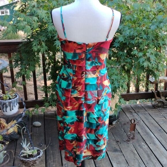 NWT NW Collections Layered Satin Dress - Picture 5 of 13